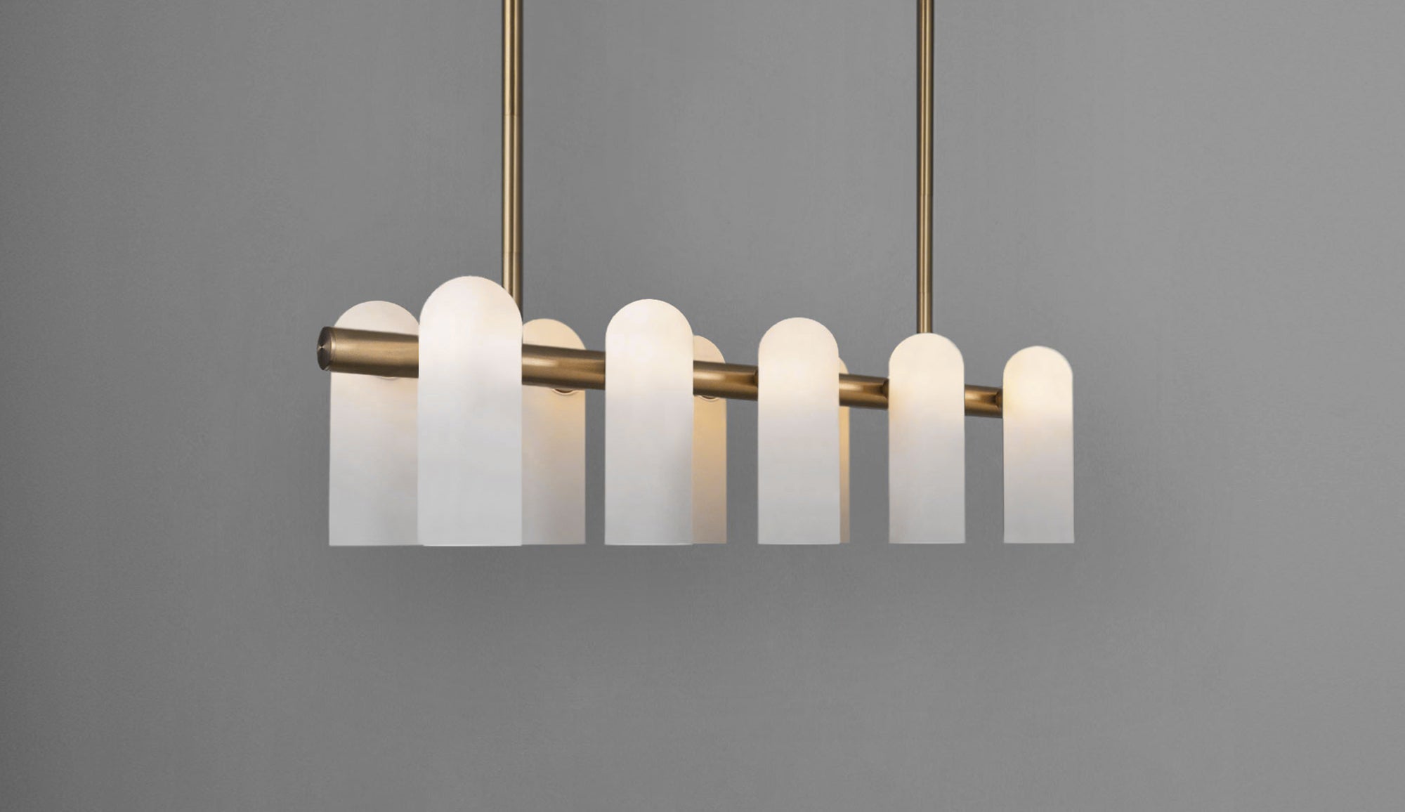 Schwung Odyssey Linear Chandelier Burnished Brass | Small